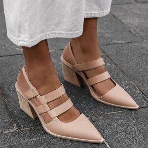 Jeffrey Campbell Caroline Suede Slingback Strappy Heels